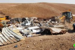Israeli Occupation Forces demolish a residence in the Masafer Yatta hamlet of Al-Halawah