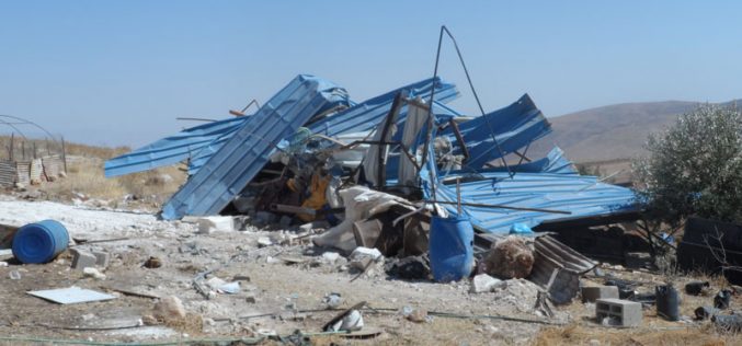 الاحتلال الاسرائيلي يهدم ثلاثة مساكن في منطقتي الجفتلك وفروش بيت دجن /  الأغوار الوسطى