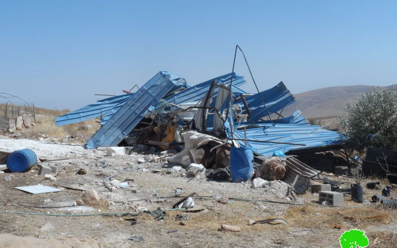 الاحتلال الاسرائيلي يهدم ثلاثة مساكن في منطقتي الجفتلك وفروش بيت دجن /  الأغوار الوسطى