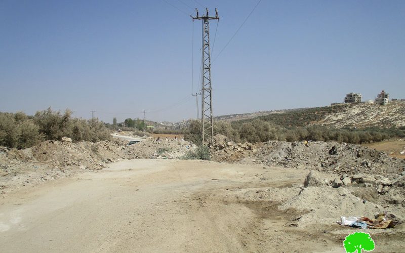 The Israeli Occupation Army closes the eastern entrance to Shaqba village