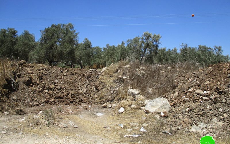 The Israeli Occupation Army  close agricultural road in Qalqiliya governorate