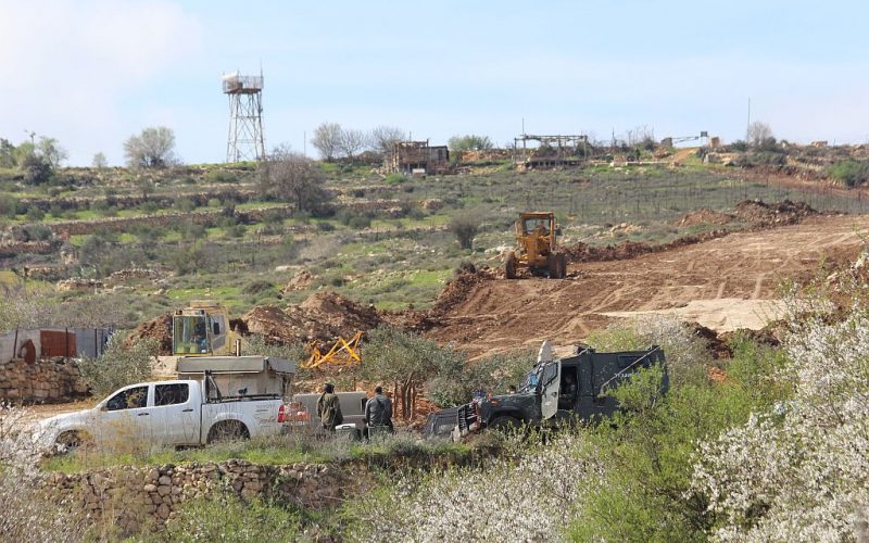 Israeli land leveling in Al Khader village waves for new settlement activities in the area