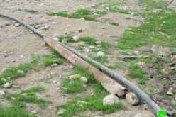 تدمير ومصادرة خطوط مائية ناقلة في منطقة الساكوت محافظة طوباس