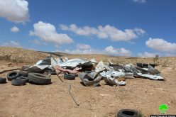الاحتلال يهدم منشأة زراعية في قرية الفخيت بمسافر يطا  محافظة الخليل