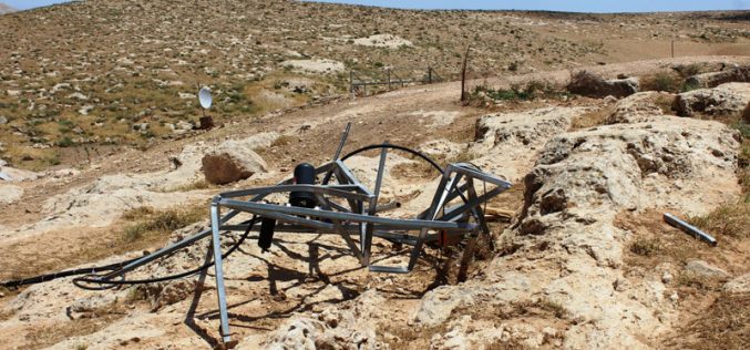 Israeli Occupation Forces demolish agricultural and residential structures in Hebron