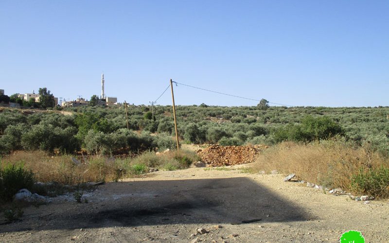 جيش الاحتلال يعيد اغلاق طريق زراعي جنوب بلدة قراوة بني حسان  محافظة سلفيت