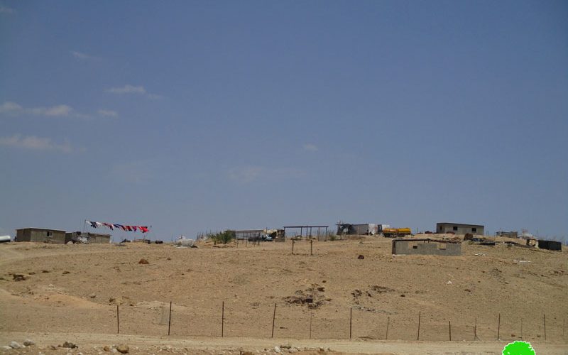 مصادرة مواد بناء أثناء إنشاء مسكن في تجمع عرب الزايد في قرية النويعمة محافظة أريحا