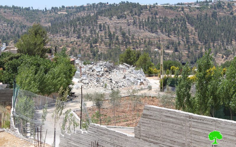 الاحتلال يهدم 4 مساكن في قرية الولجة بمحافظة بيت لحم