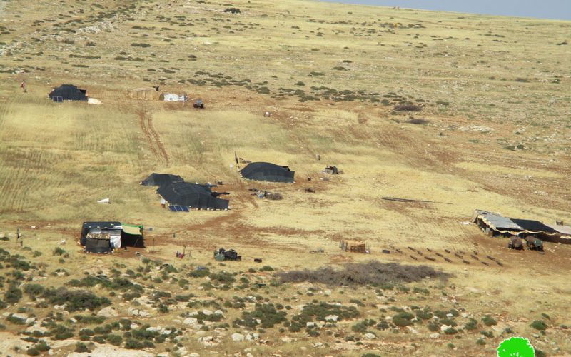 إخطار عسكري بإخلاء خمسة عائلات في منطقة حمصة الفوقا بحجة التدريبات العسكريةمحافظة طوباس