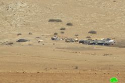 جيش الاحتلال الاسرائيلي يخطر بإخلاء خربة يرزا في الأغوار الشمالية بحجة التدريبات العسكرية