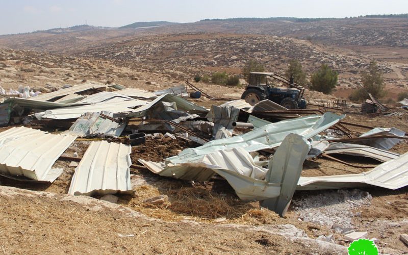 Demolition of an agricultural construction in Ghuwein hamlet/ Hebron