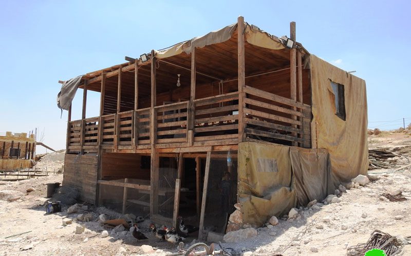 The Israeli administration Issues Stop Work Orders against Palestinian Houses owned by AbouTbaihk family in the Village of Umm al Amad in Yatta/Hebron