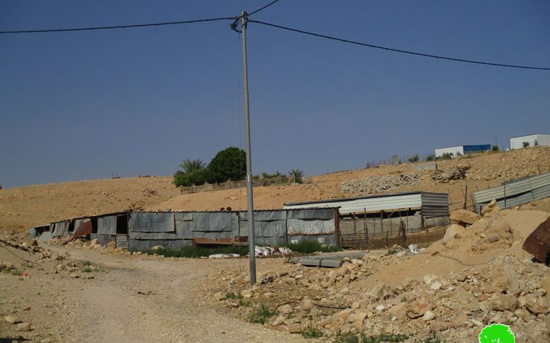 Stop work orders on four residences in Arab Az-Zayid Bedouin community- An Nuwei’ma / Jericho.