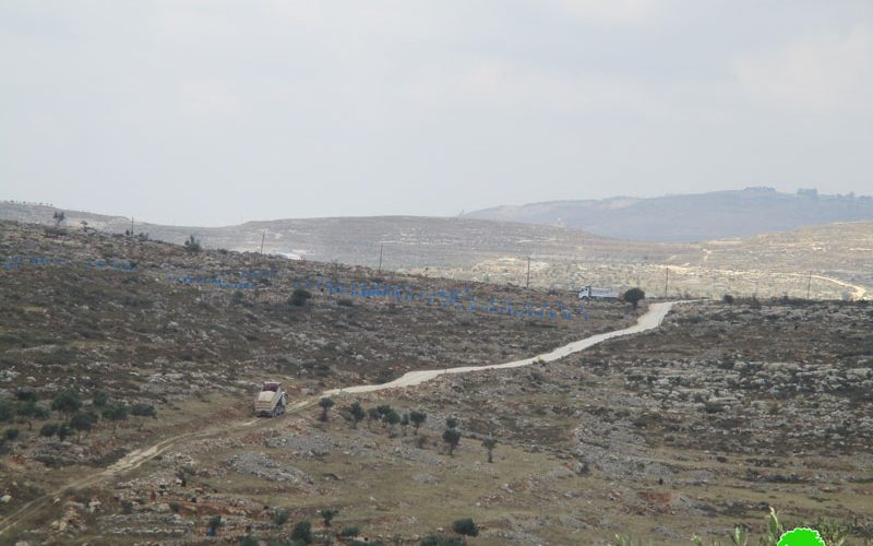 Rehabilitation works on colonial roads for “Kfar Tapuah” settlement / Salfit governorate