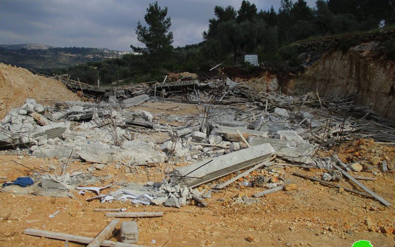 Demolition of an under-construction home in Jibiya north Ramallah