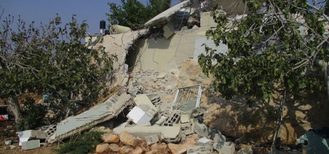 Demolition of Martyr Mohammad Dar Yusif family home in Kubar village / Ramallah governorate