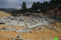 Demolition of an under-construction home in Jibiya north Ramallah