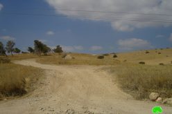 New colonial road in Khallet Hamd/ Tubas Governorate
