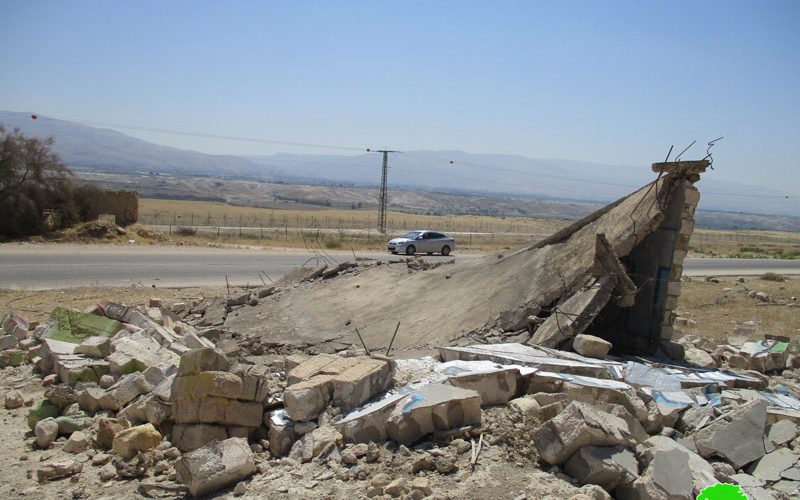 Demolition of an agricultural structure in Um Al-Ibar/ Jericho governorate