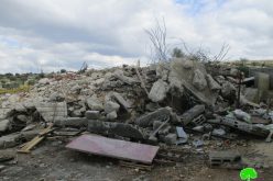الاحتلال الإسرائيلي يهدم منزل قيد الإنشاء وغرفة زراعية في قرية النبي الياس / محافظة قلقيلية