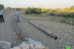 Destroying water pipes in Bardala/ Tubas Governorate