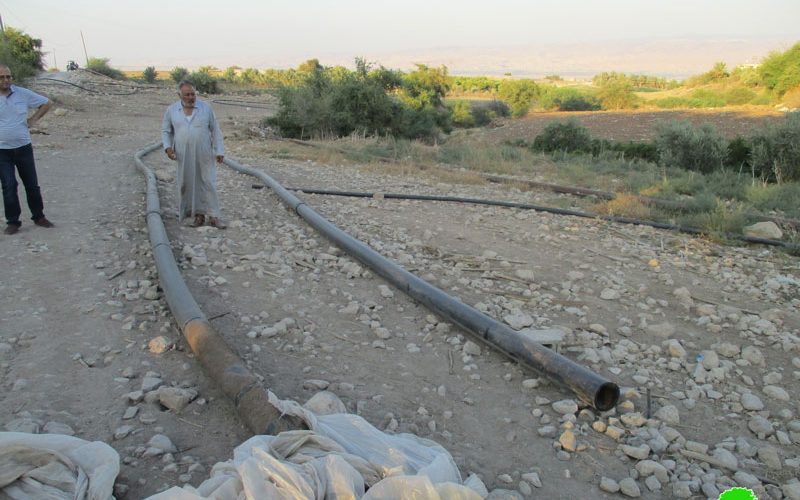 Destroying water pipes in Bardala/ Tubas Governorate