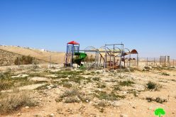 The occupation threatens to demolish a playground in Umm Al-Khair – East Yatta/ Hebron governorate