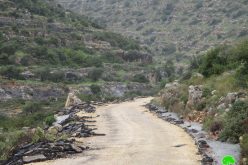 هدم وتجريف طريق السعادة في قرية كوبر شمال رام الله