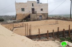 Serving Halt of work order on a house in As-Semya/ Hebron governorate