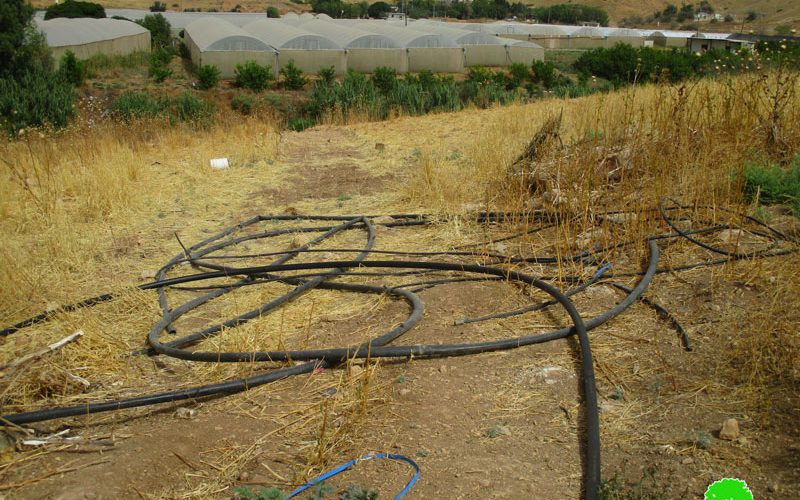 Destroying water pipes in Forush Beit Dajan and Aj-Jiftlik / Jericho governorate