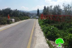 The Israeli Occupation set up a metal gate North Zuwata / Ramallah governorate