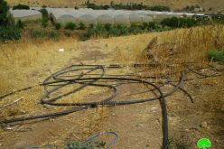Destroying water pipes in Forush Beit Dajan and Aj-Jiftlik / Jericho governorate