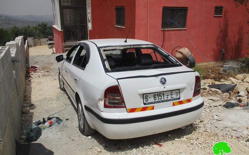 Fanatic settlers attack a house in Yasuf village/ Salfit governorate