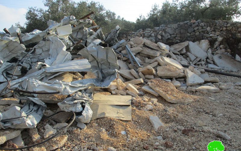 Israeli Troops Demolish a Barracks in Qaffin Village/ Tulkarim Governorate