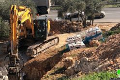 Demolition of foundations of a house in Huwara village/ Nablus governorate
