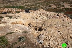 The Occupation Force a Farmer to Dump a Cistern in “Umm Near” /Hebron Governorate