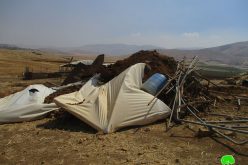 IOF Demolish Number of Structures in Khirbet Ras Al-Ahmar/ Tubas Governorate
