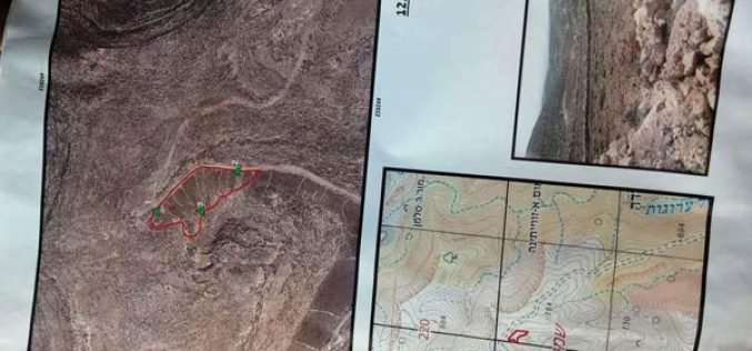 إخطارات باخلاء أراضي في بلدة الشيوخ شرق الخليل