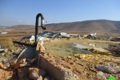 Demolition of a water reservoir in Khirbet Einun / Tubas governorate