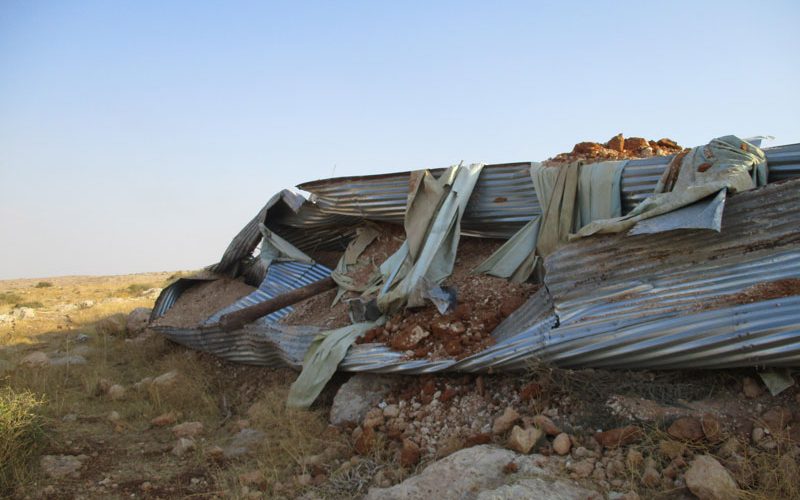 Demolition of a water reservoir in Sahel Qa’oun / Tubas governorate