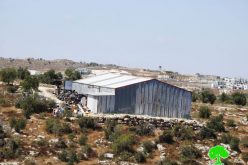 Demolition orders on a house and a facility in Beit Awwa / West Hebron