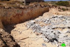 IOF demolish an under construction house in Beit Ummar /North Hebron