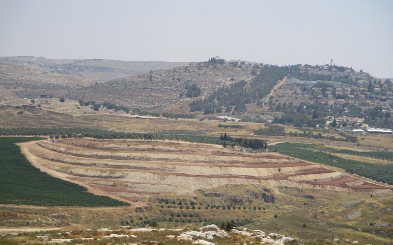 Settlers of “Shilo” leveling lands in Sinjil / Ramallah