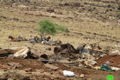 IOF Demolish Number of structures in Khirbet Ras Al-Ahmar/ Tubas governorate