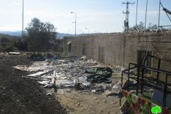 Demolishing a barracks in Ras Karkar village / Ramallah governorate