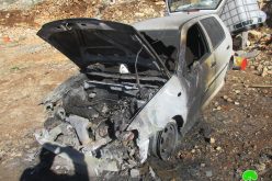 Writing hatred inciting slogans and torching two cars in Fara’ata village / Qlqilya governorate