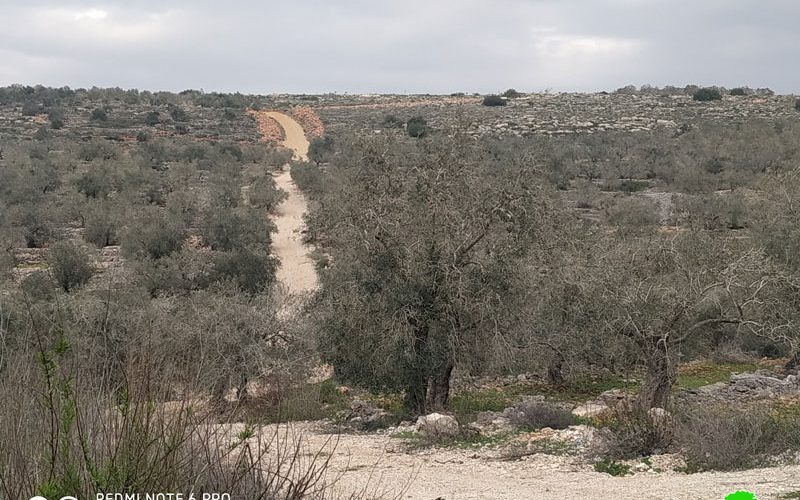الاحتلال الإسرائيلي يمنع تأهيل  طريق زراعي في بلدة كفر الديك / محافظة سلفيت