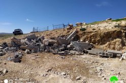 Demolishing houses and agricultural facilities in Masafer Yatta / South Hebron