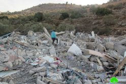 الاحتلال الإسرائيلي  يهدم بناية مكونة من شقتين سكنيتين في  قرية شقبا شمال رام الله