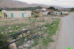 Destroying water lines in Aj-Jiftlik/ Ramallah governorate